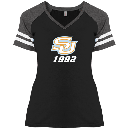 SU c/o 1992  DM476 Ladies' Game V-Neck T-Shirt