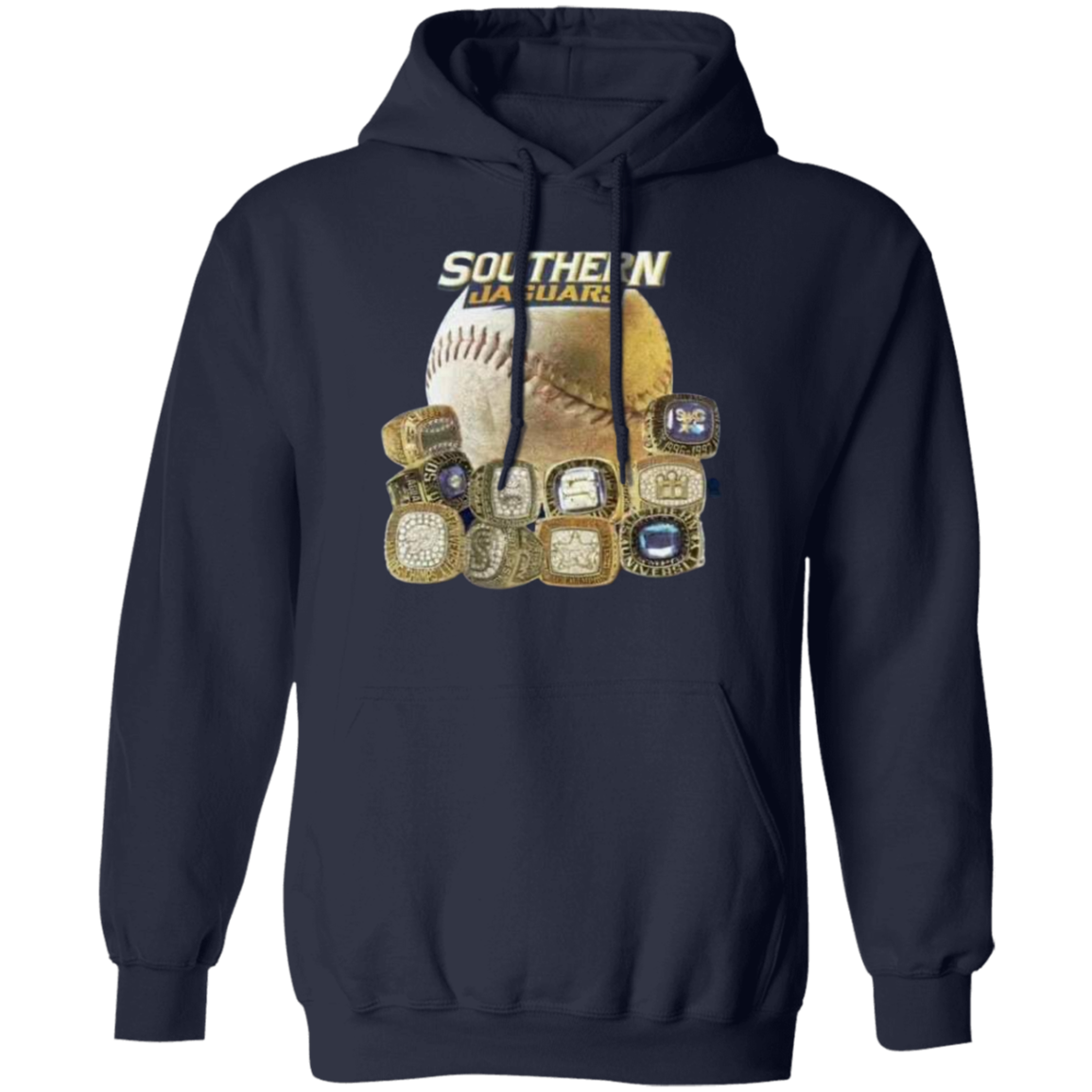 SU Baseball SWAC (Southern Wins Another Championship)  Rings G185 Pullover Hoodie