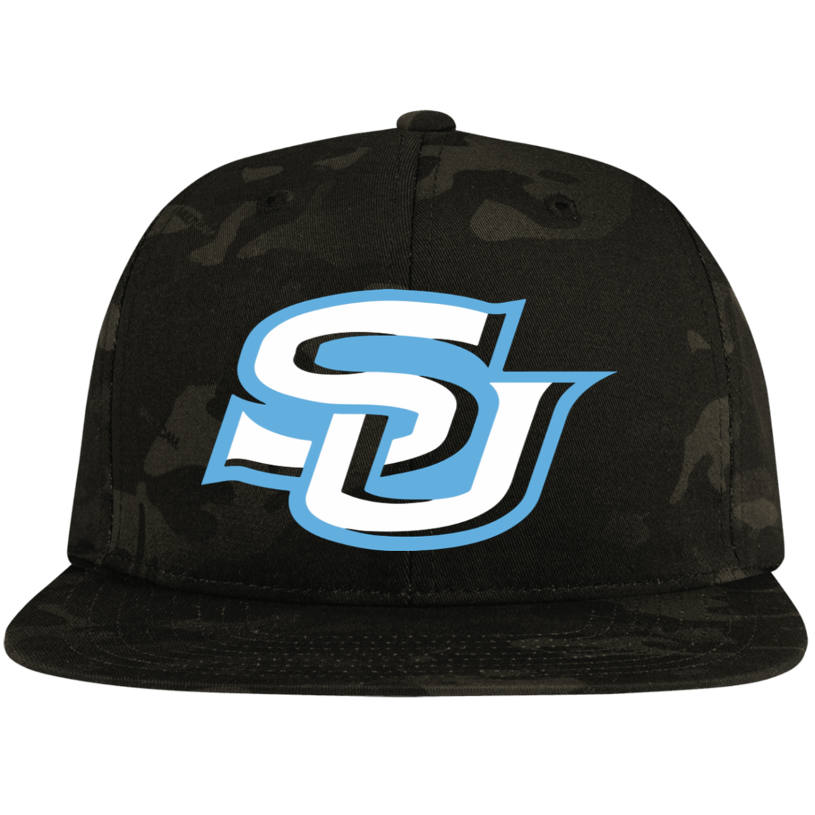 STC19 Embroidered Flat Bill High-Profile Snapback Hat