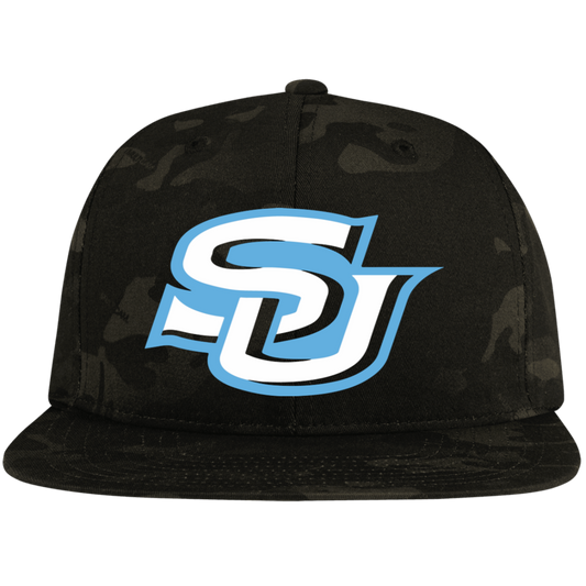 STC19 Embroidered Flat Bill High-Profile Snapback Hat