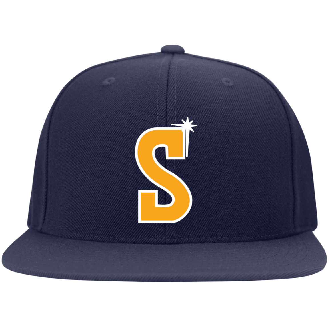 "S" STC19 Embroidered Flat Bill High-Profile Snapback Hat