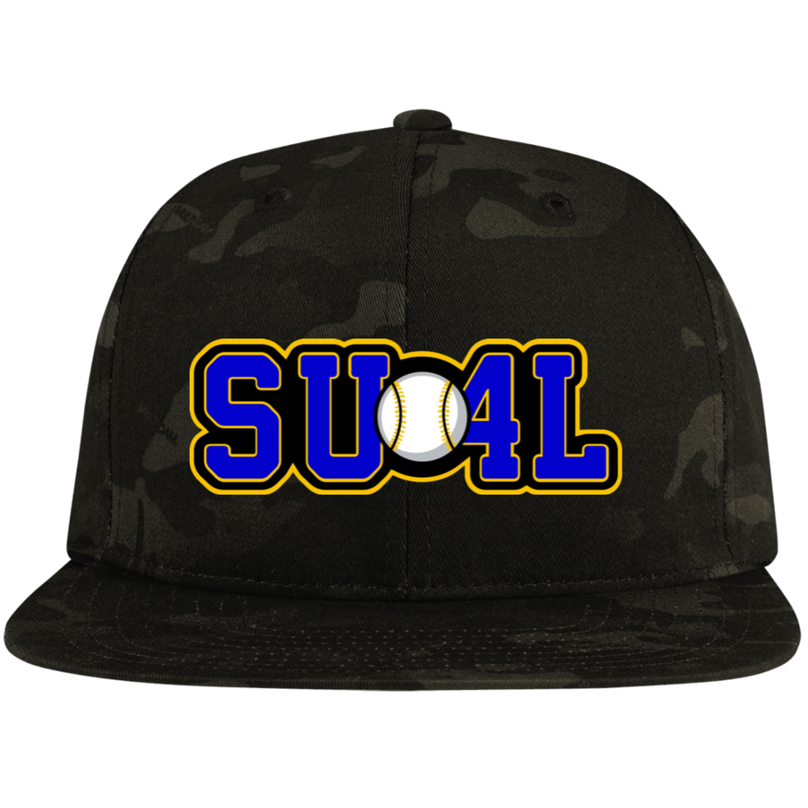 SUBB4L STC19 Embroidered Flat Bill High-Profile Snapback Hat