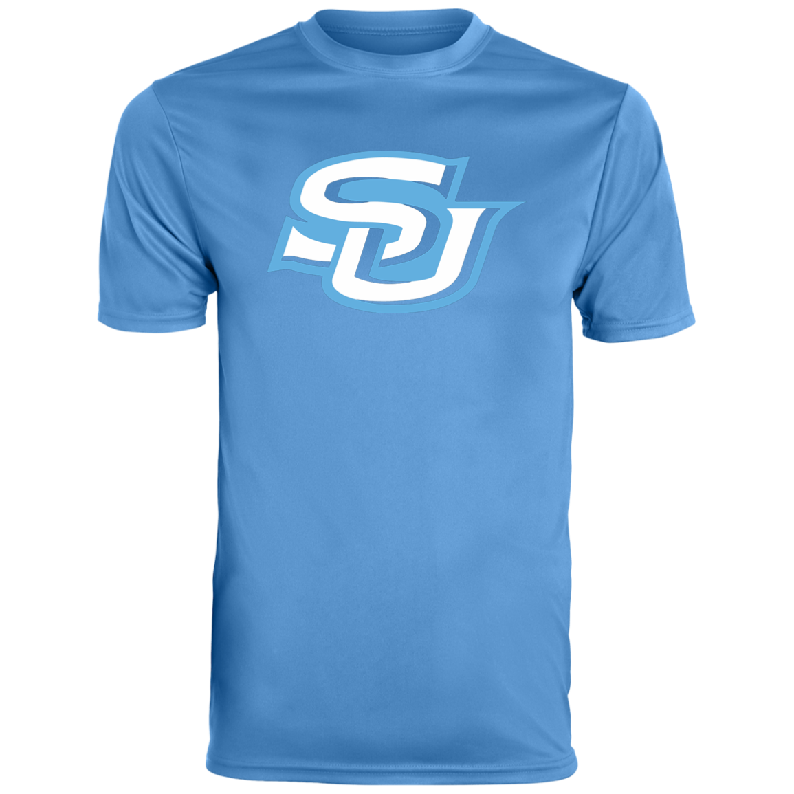 SU white/blue Logo 790 Men's Moisture-Wicking Tee