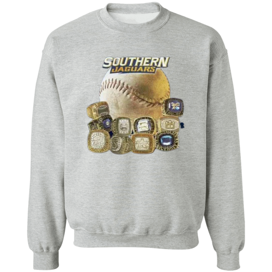 SU Baseball SWAC (Southern Wins Another Championship)  Rings G180 Crewneck Pullover Sweatshirt