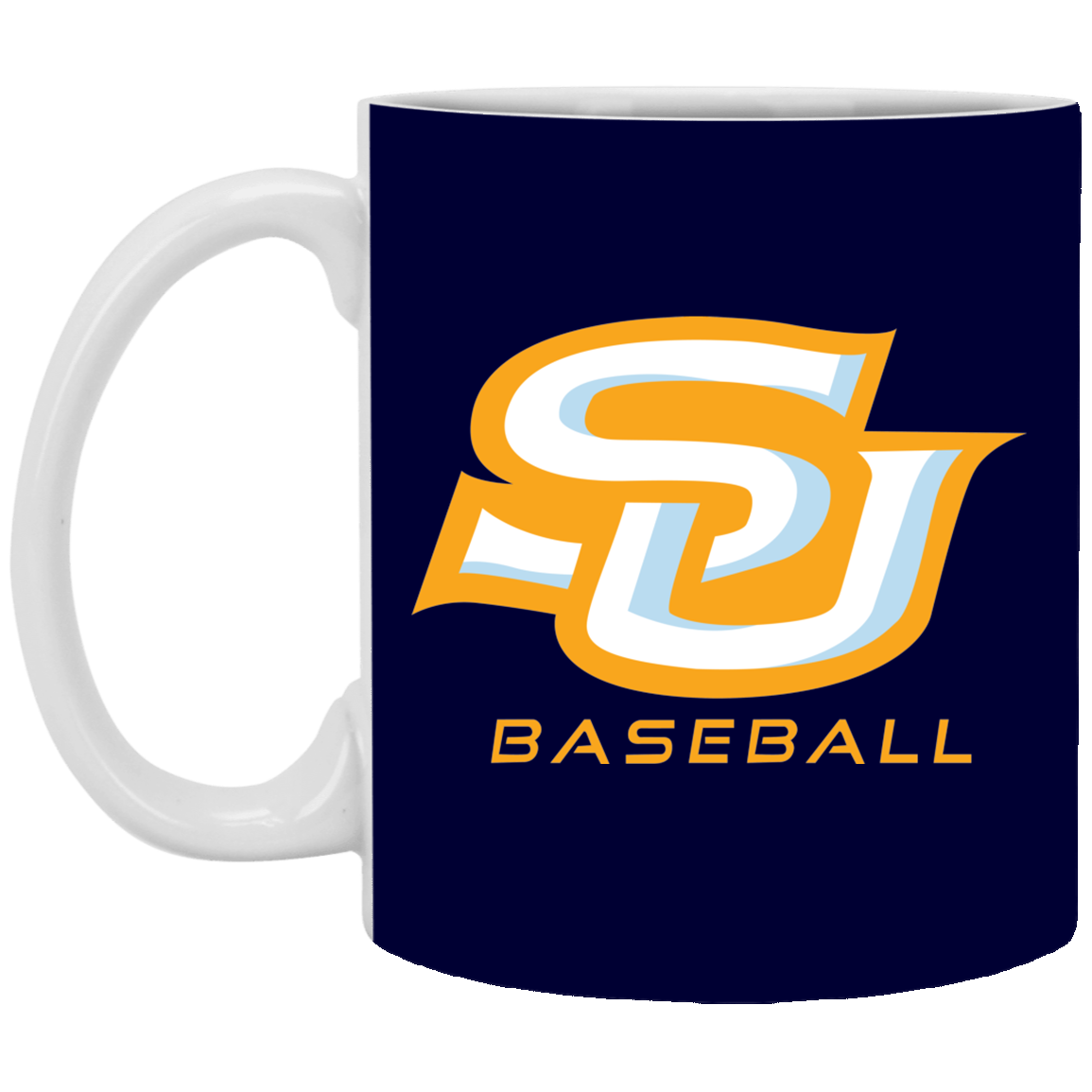 SU Baseball Gold XP8434 11 oz. White Mug