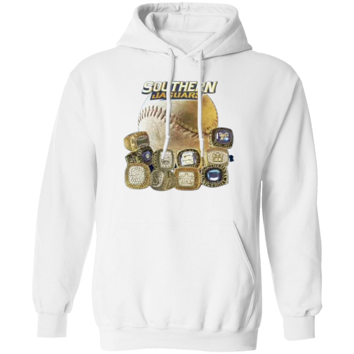 SU Baseball SWAC (Southern Wins Another Championship)  Rings G185 Pullover Hoodie